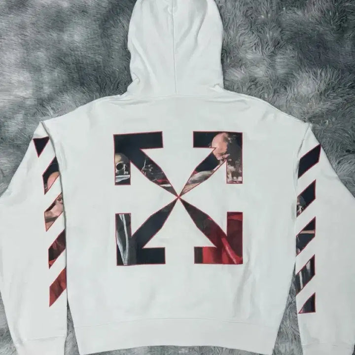 [BUNJANG] Off-White Caravaggio Hoodie White L / 오프화이트 카라바조 후드티 화이트 L