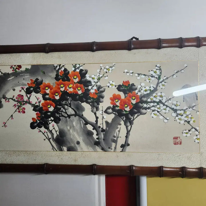 [BUNJANG] 1986년도 수아 박찬묵 화조도 매화 수묵화 울산 직거래 / 1986년도 수아 박찬묵 화백 화조도 매화 수묵화 울산 직거래