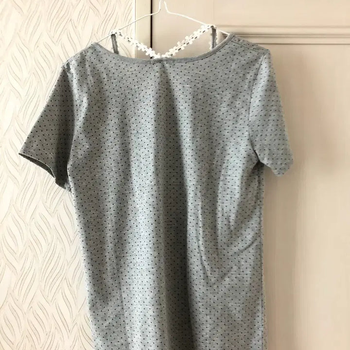 [BUNJANG] Vintage Floral Lace Dot T-shirt / 빈티지 꽃레이스 티셔츠