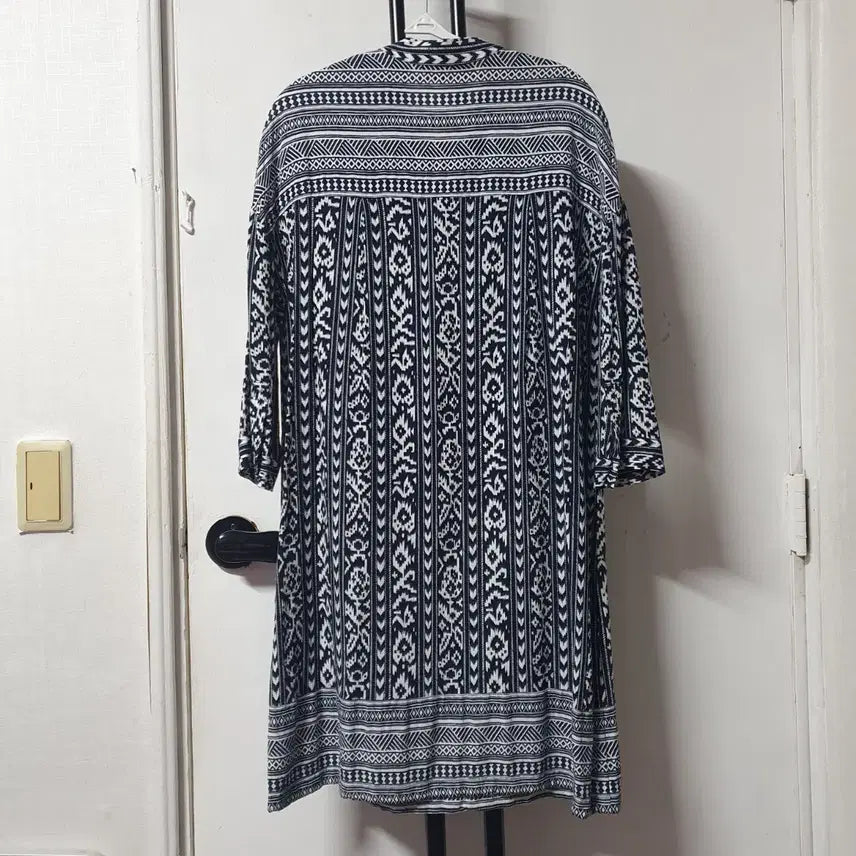 [BUNJANG] 인견 100프로 원피스 블랙화이트 여성66 / 인견 100프로 원피스 블랙화이트 여성66