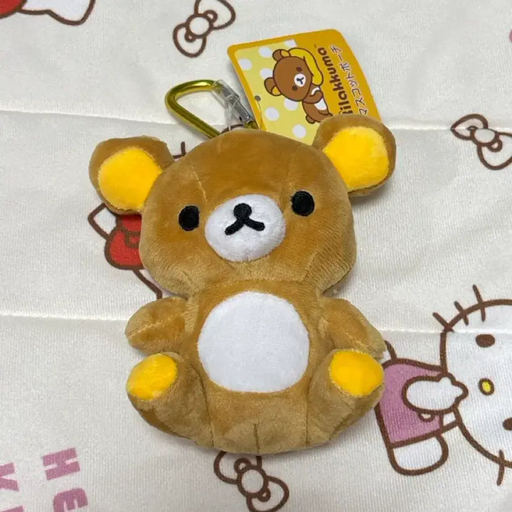 [BUNJANG] 산엑스 리락쿠마 마스코트 앉은 인형 카라비너 키링 파우치형 / 산엑스 리락쿠마 마스코트 앉은 인형 카라비너 키링 파우치형