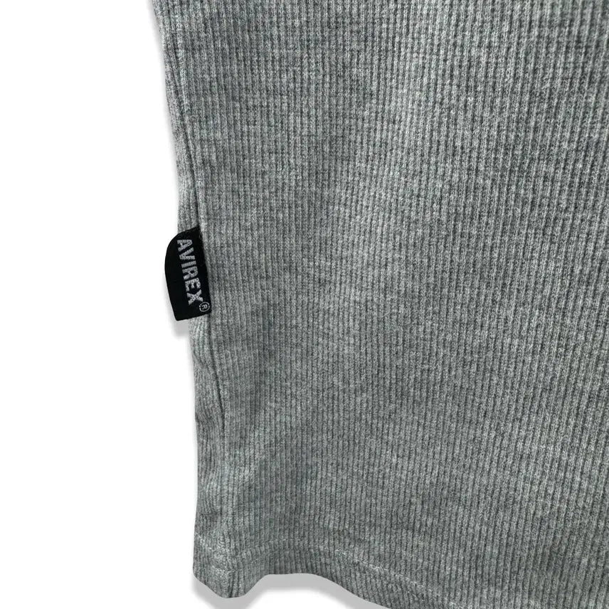[SOLD OUT] 아비렉스 그레이 헨리넥 반팔티3075