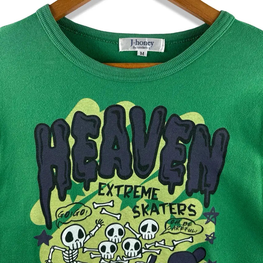 [BUNJANG] JPN Kitsch Skull Long Sleeve Shirt / JPN 키치 스컬 딱붙 롱슬리브3076