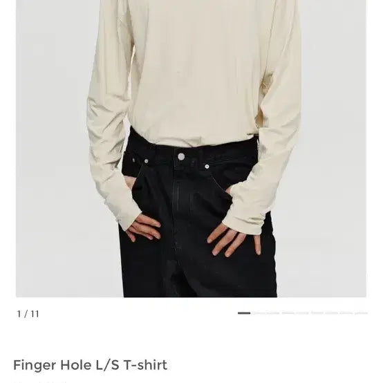 [BUNJANG] Youth Finger Hole T-Shirt L / 유스 핑거홀 티셔츠 L