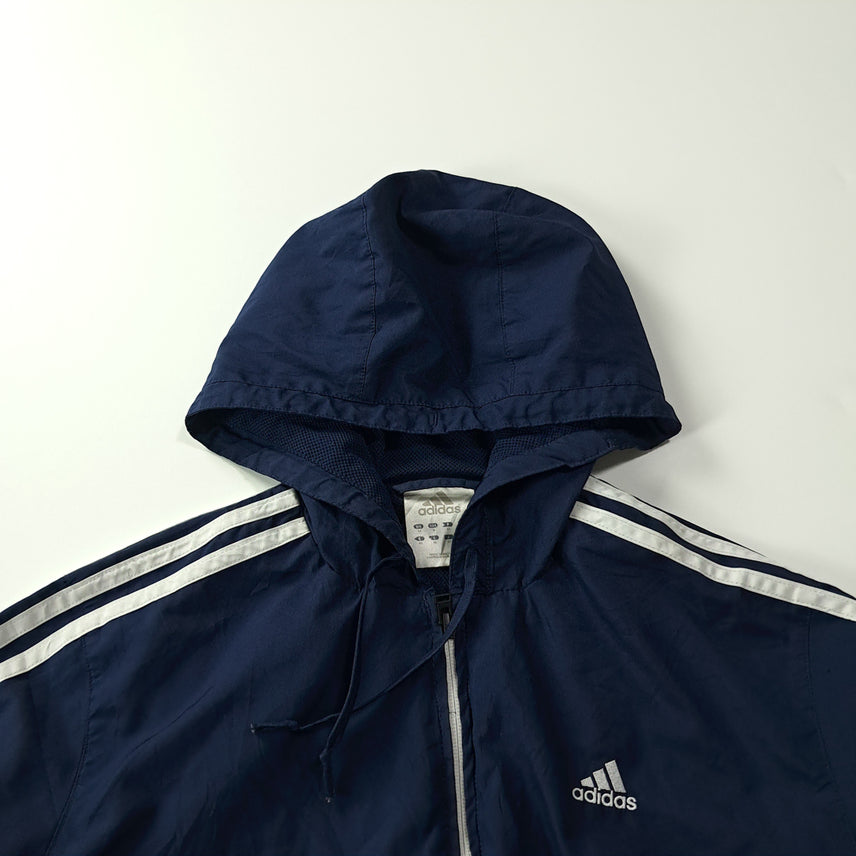 [BUNJANG] Adidas 00s Dark Navy Crop Zip-up Jacket / CK351 FREE 아디다스 00s 다크네이비 후디 크롭 집업 자켓