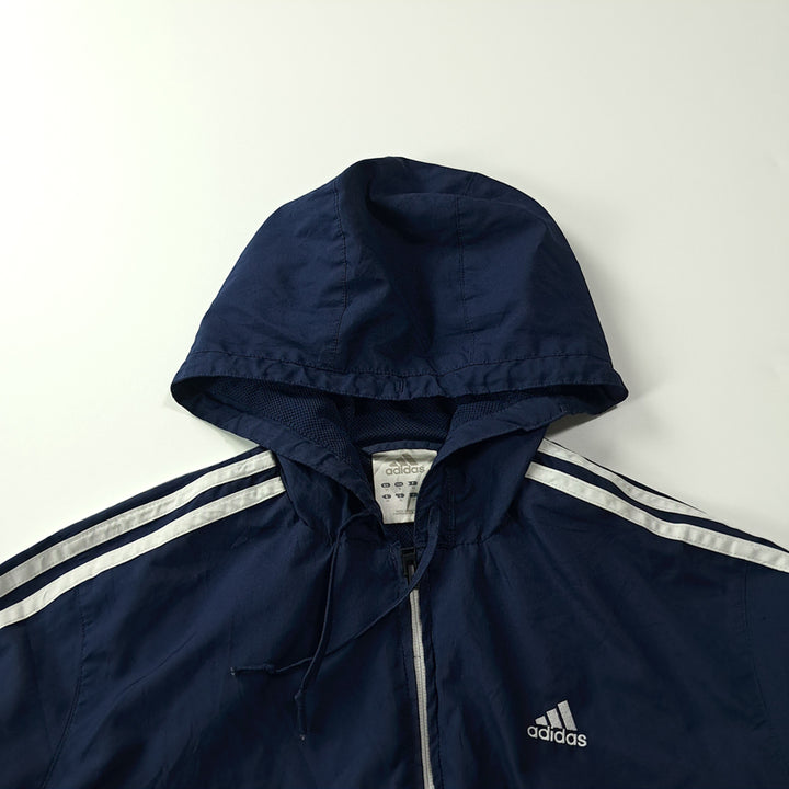 [BUNJANG] Adidas 00s Dark Navy Crop Zip-up Jacket / CK351 FREE 아디다스 00s 다크네이비 후디 크롭 집업 자켓