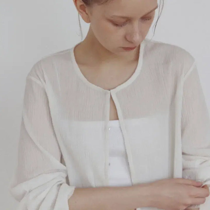 [BUNJANG] Elroju Ione Pleats Cardigan Ivory / 엘로주 아이오네 플리츠 가디건 아이보리 상태좋음
