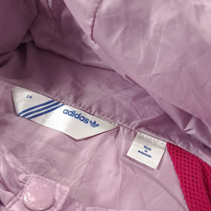 [BUNJANG] Adidas Y2K Lavender Purple Crop Windbreaker Jacket / CK352 FREE 아디다스 00s 라벤더퍼플 후디 크롭 바람막이 자켓