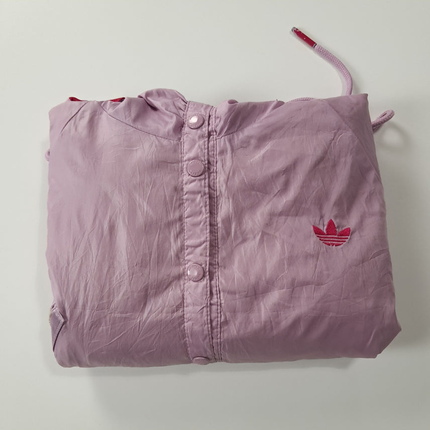 [BUNJANG] Adidas Y2K Lavender Purple Crop Windbreaker Jacket / CK352 FREE 아디다스 00s 라벤더퍼플 후디 크롭 바람막이 자켓