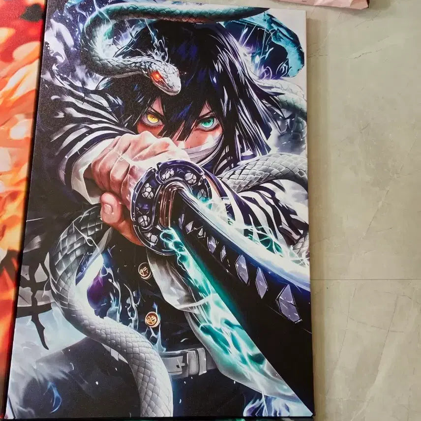 [SOLD OUT] 귀멸의칼날 대형 액자 판매합니다 기유 렌고쿠 오바나이 사네미 레진 피규어
