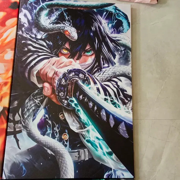 [SOLD OUT] 귀멸의칼날 대형 액자 판매합니다 기유 렌고쿠 오바나이 사네미 레진 피규어