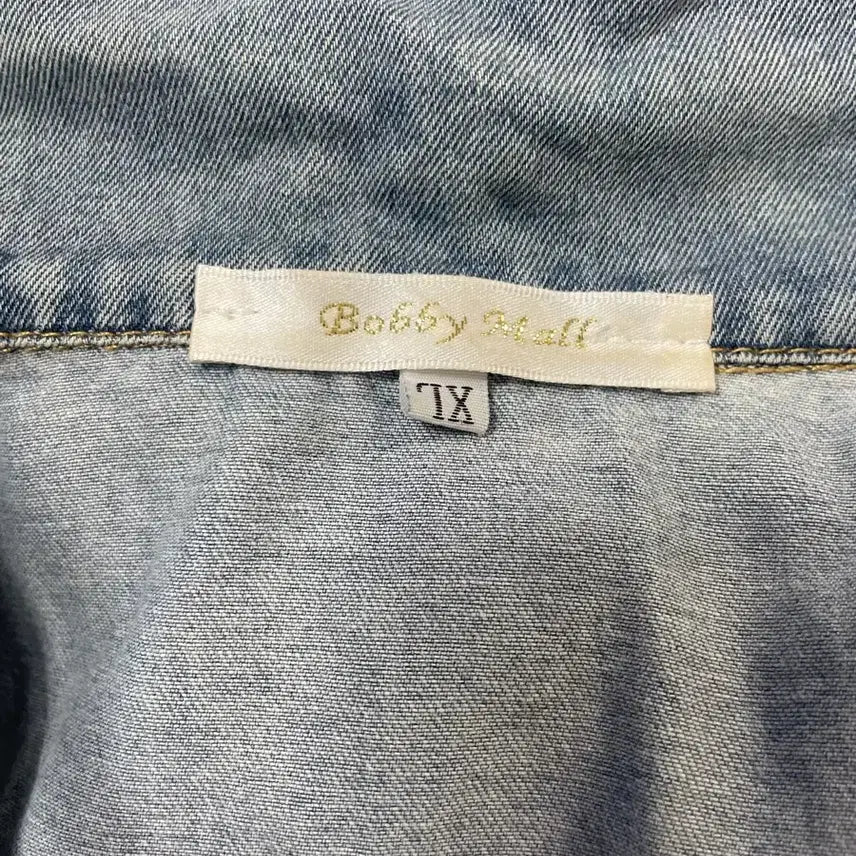 [BUNJANG] N6220 Ribbon Denim Jacket / 초특가)N6220 리본 청 자켓.데님.퍼프.세미크롭
