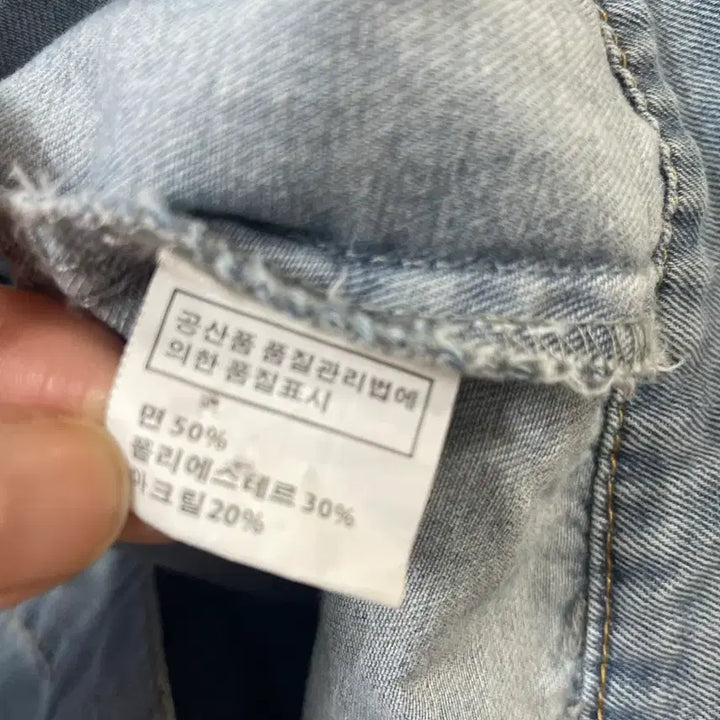 [BUNJANG] N6220 Ribbon Denim Jacket / 초특가)N6220 리본 청 자켓.데님.퍼프.세미크롭