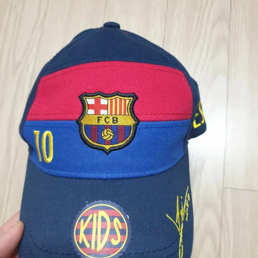 [BUNJANG] FC Barcelona Kids Messi Hat / FC 바르셀로나 키즈  모자 10번 메시