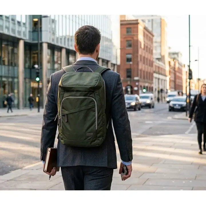 [BUNJANG] LeCAF Dark Green Backpack / (무배)르까프 다크그린 학생 직장인 대형백팩