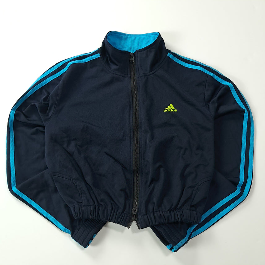 [BUNJANG] Adidas 00s Dark Navy Blue Crop Zip-up Jacket / CK353 FREE 아디다스 00s 다크네이비 블루 크롭 집업 자켓