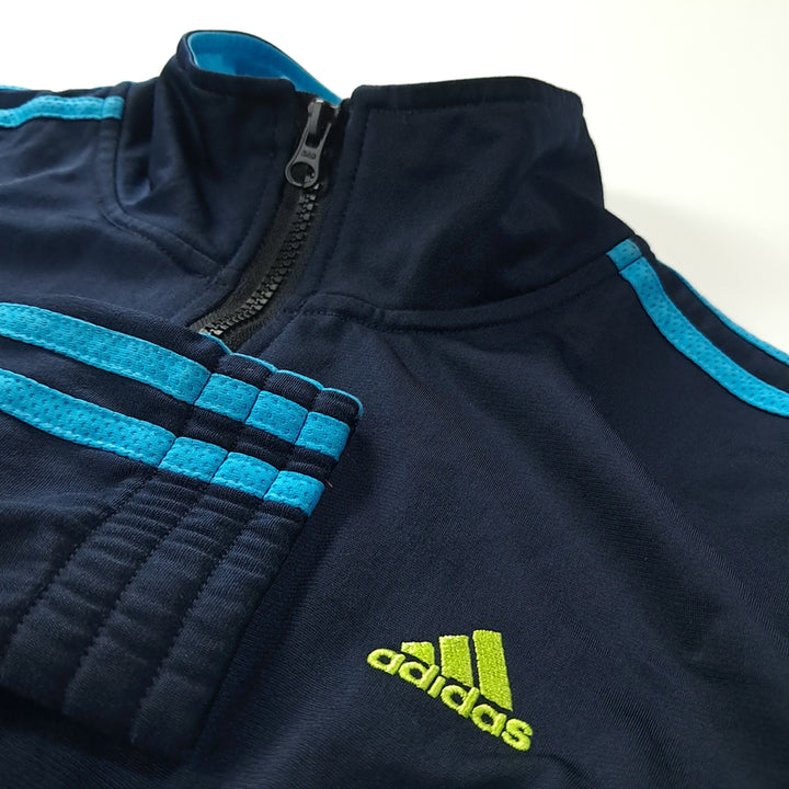 [BUNJANG] Adidas 00s Dark Navy Blue Crop Zip-up Jacket / CK353 FREE 아디다스 00s 다크네이비 블루 크롭 집업 자켓