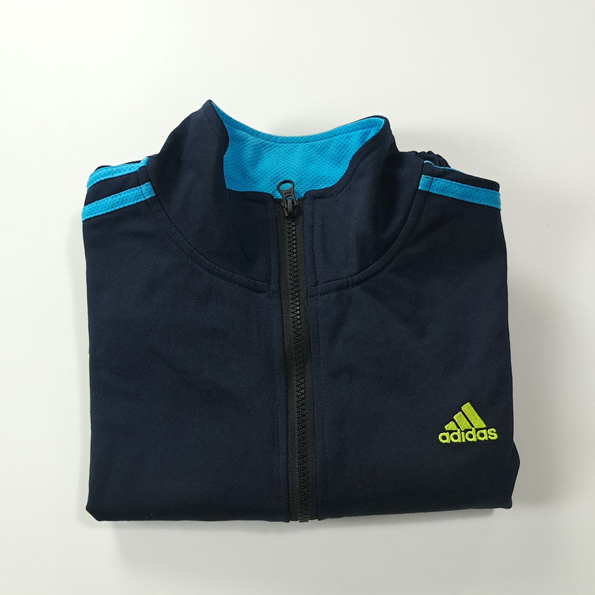 [BUNJANG] Adidas 00s Dark Navy Blue Crop Zip-up Jacket / CK353 FREE 아디다스 00s 다크네이비 블루 크롭 집업 자켓