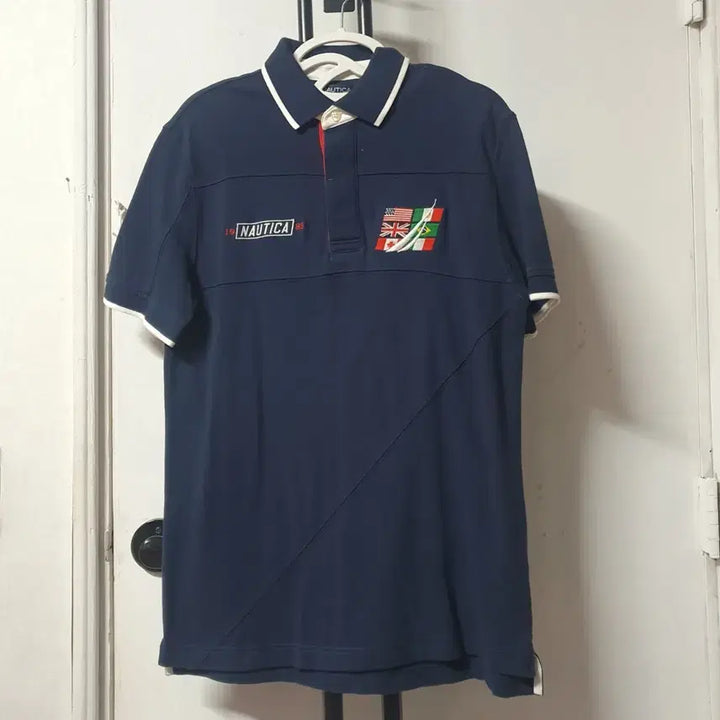 [BUNJANG] Nautica Navy Polo Shirt / 노티카 네이비 카라반팔티 M 95