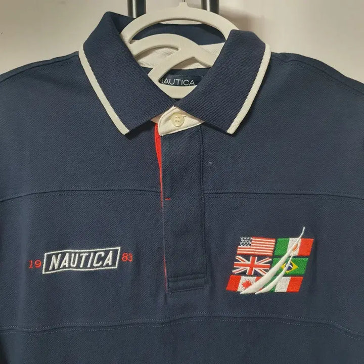 [BUNJANG] Nautica Navy Polo Shirt / 노티카 네이비 카라반팔티 M 95