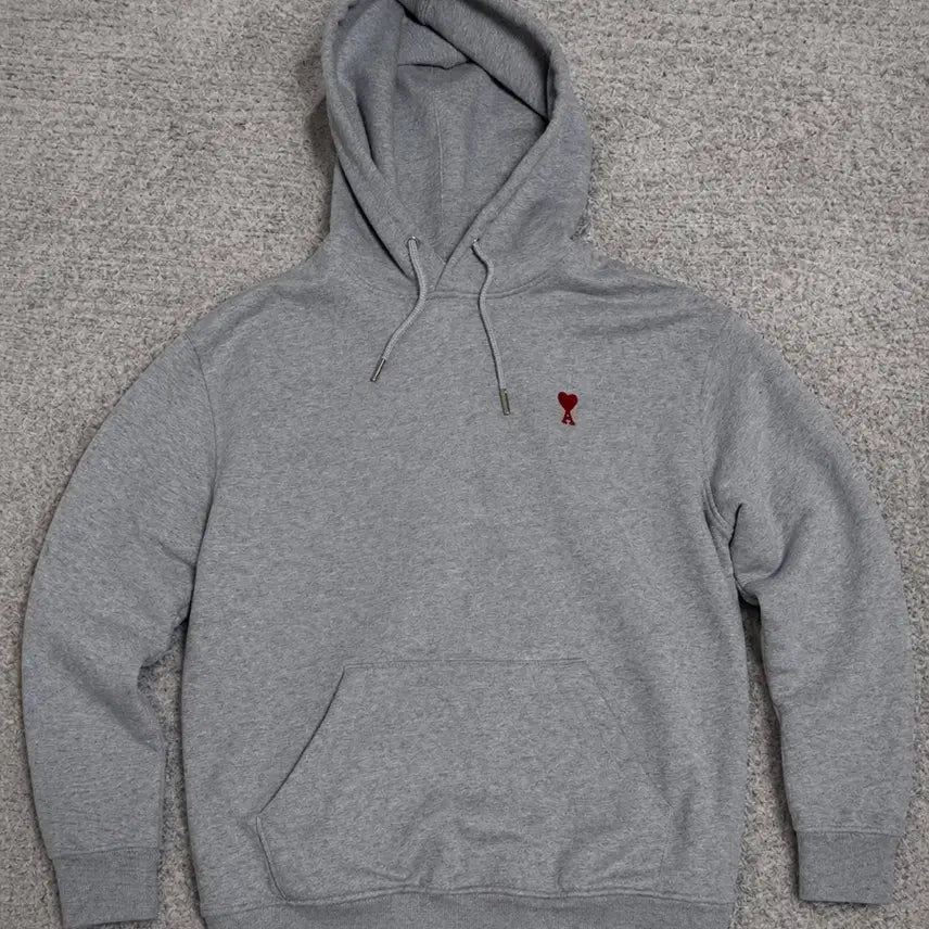 [BUNJANG] BTS (Army) Small Logo Heart Hoodie (Gray) / 아미 스몰로고 하트 후드티 그레이