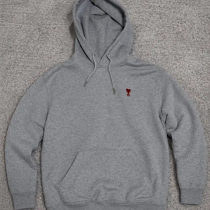 [BUNJANG] BTS (Army) Small Logo Heart Hoodie (Gray) / 아미 스몰로고 하트 후드티 그레이