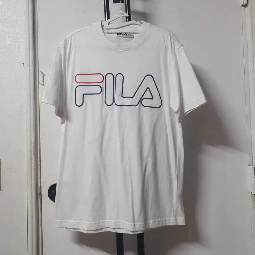 [BUNJANG] FILA Big Logo T-shirt (White, M) / FILA 휠라 남녀공용 빅로고 반팔 흰색 M 95