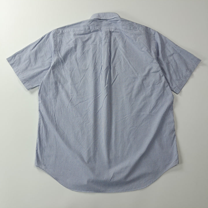[SOLD OUT] CK354 L 폴로 90s 블루 윈도우페인 반팔 셔츠 남방