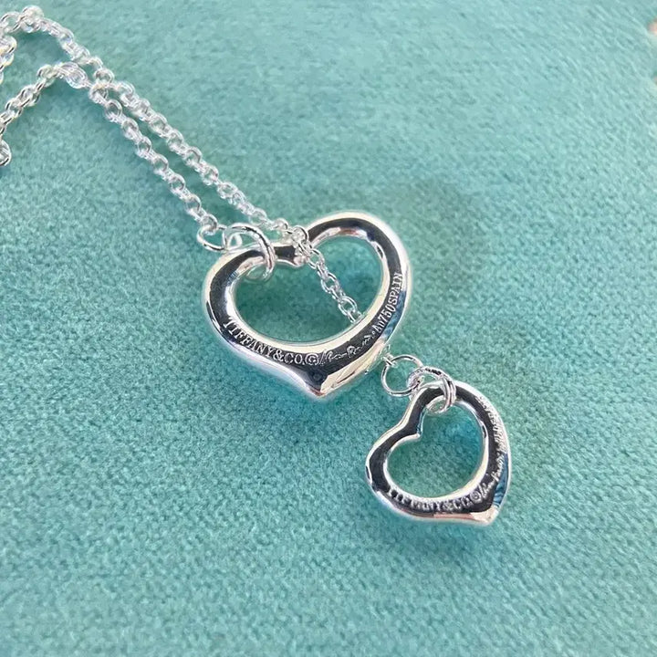 [BUNJANG] Tiffany &amp; Co. Double Heart Pendant Necklace / 티파니 목걸이