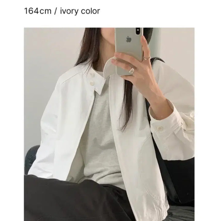 [BUNJANG] Blue Brick Washing Cotton Blouson Ivory / 블루브릭 워싱코튼블루종 아이보리