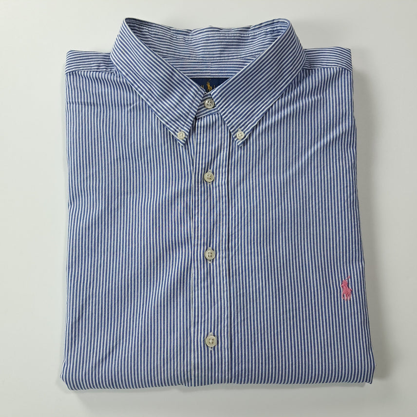 [SOLD OUT] CK355 3XB 폴로 90s 스트라이프 시어서커 반팔 셔츠 남방