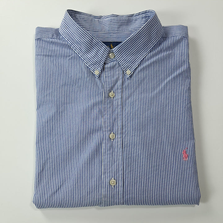 [SOLD OUT] CK355 3XB 폴로 90s 스트라이프 시어서커 반팔 셔츠 남방