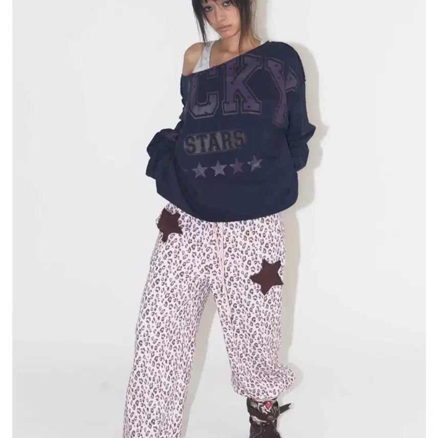[BUNJANG] Expired Girl Leopard Sweatpants / 익스파이어드걸 호피 스웻팬츠