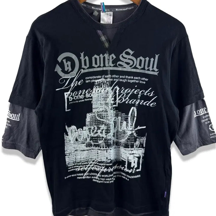 [BUNJANG] Lettering Punk Layered Sleeve Top / JPN 레터링 펑크 레이어드 슬리브3079