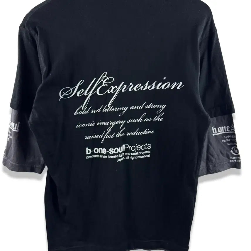 [BUNJANG] Lettering Punk Layered Sleeve Top / JPN 레터링 펑크 레이어드 슬리브3079