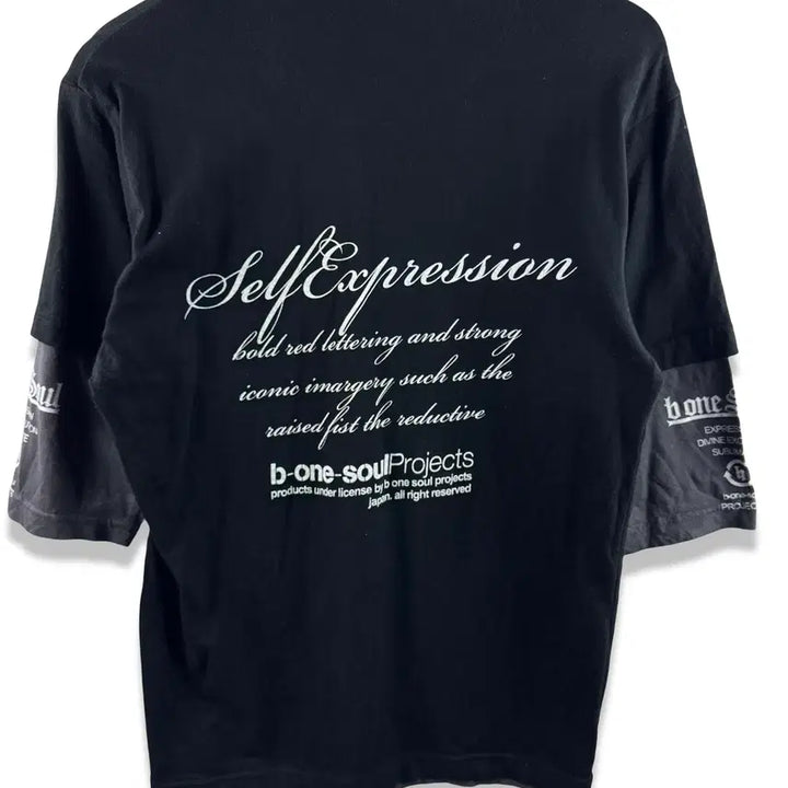 [BUNJANG] Lettering Punk Layered Sleeve Top / JPN 레터링 펑크 레이어드 슬리브3079