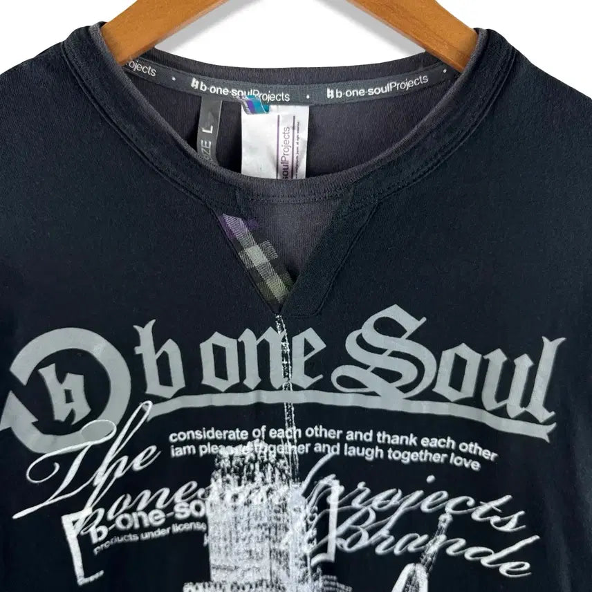 [BUNJANG] Lettering Punk Layered Sleeve Top / JPN 레터링 펑크 레이어드 슬리브3079