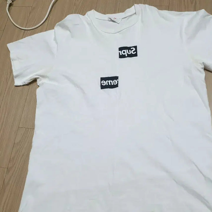 [BUNJANG] Comme des Garcons Supreme Collaboration T-shirt White / 꼼데가르송 슈프림 콜라보 티셔츠 화이트