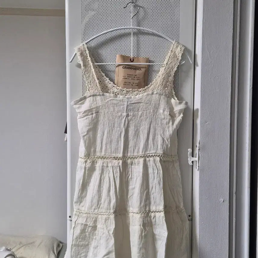 [BUNJANG] Vintage Crochet Mini Dress / 빈티지 모리걸 크로셰 끈나시 끈원피스 미니원피스 슬리브리스