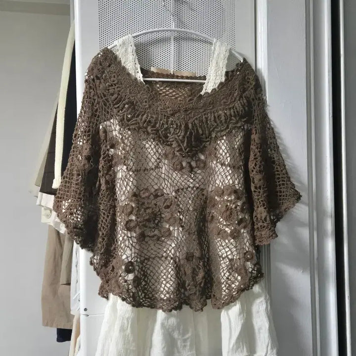 [BUNJANG] Vintage Crochet Mini Dress / 빈티지 모리걸 크로셰 끈나시 끈원피스 미니원피스 슬리브리스