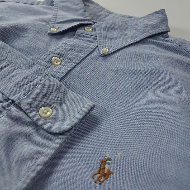[SOLD OUT] CK357 XL 폴로 90s 홍콩판 클래식 더스티 블루 셔츠 남방