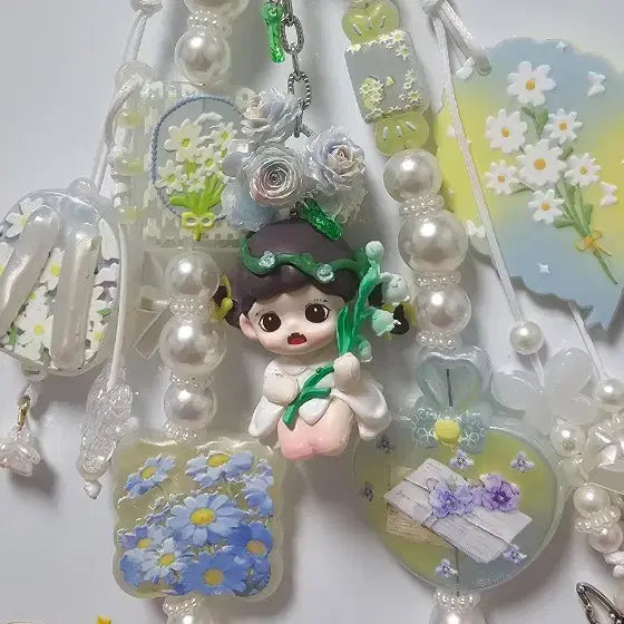 [BUNJANG] Zora Daisy Flower Keyring / 조라피규어 데이지꽃 키링 n취아리네
