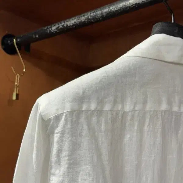 [BUNJANG] Barba Napoli Linen Open Collar Shirt / 바르바 나폴리 오픈칼라 린넨셔츠 100~105