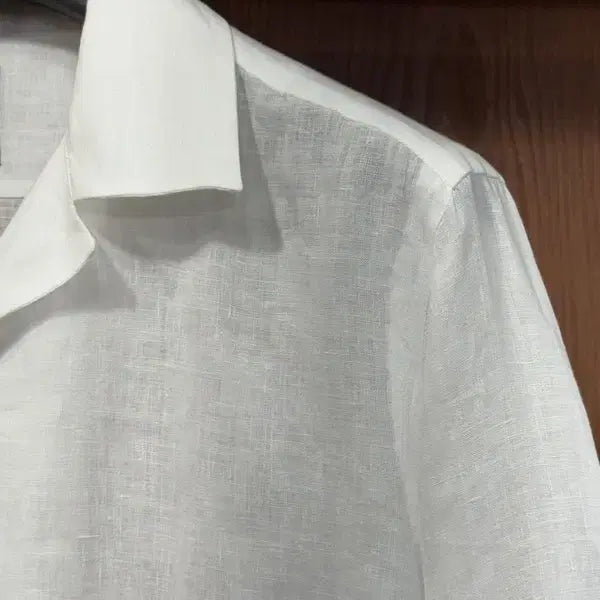 [BUNJANG] Barba Napoli Linen Open Collar Shirt / 바르바 나폴리 오픈칼라 린넨셔츠 100~105
