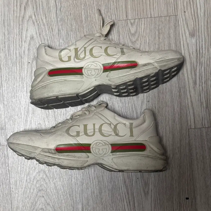 [BUNJANG] Gucci Rhyton Logo Sneakers / [7]구찌 라이톤 띠로고