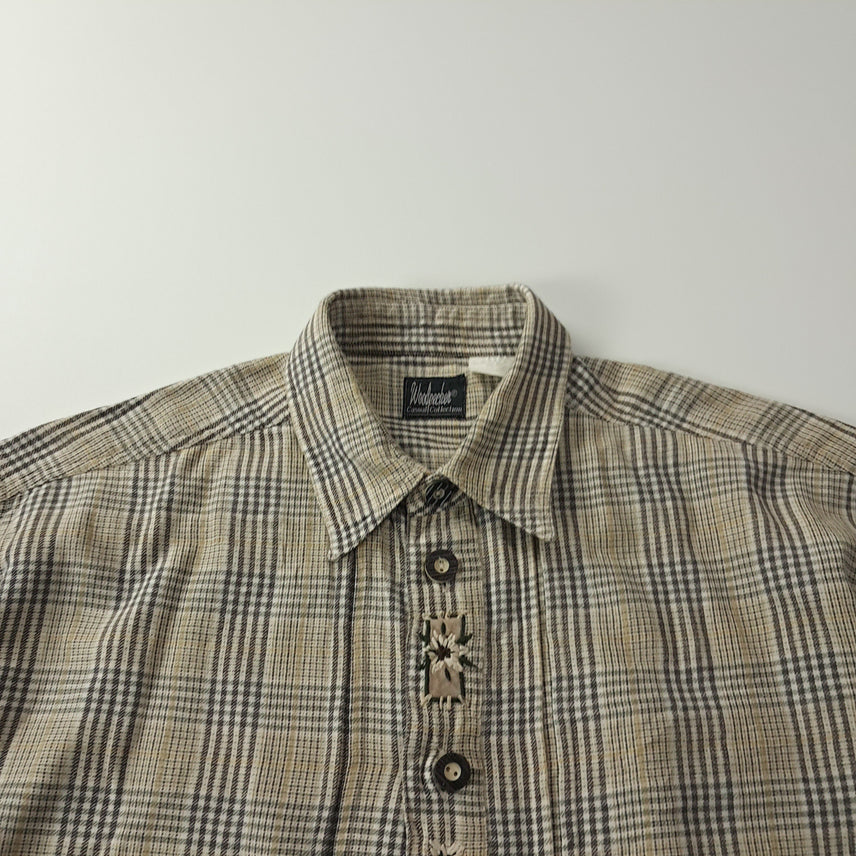 [SOLD OUT] CK359 2XL 우드페커 90s 독일 트라흐텐 알펜 반팔 셔츠 남방