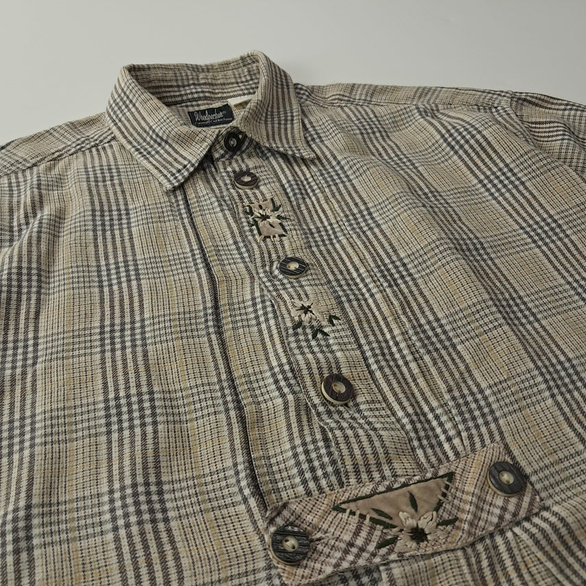 [SOLD OUT] CK359 2XL 우드페커 90s 독일 트라흐텐 알펜 반팔 셔츠 남방
