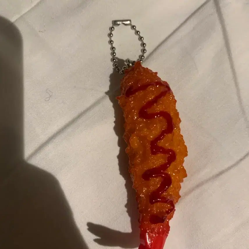 [BUNJANG] Shrimp Tempura Keychain / 새우튀김 모양 음식 키링