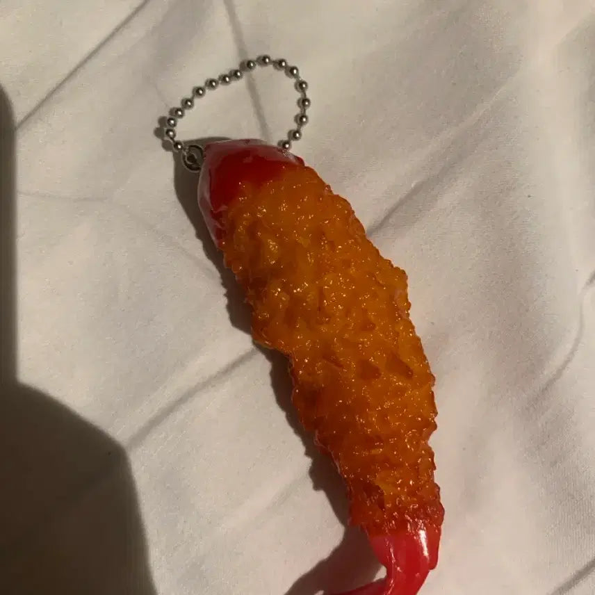 [BUNJANG] Shrimp Tempura Keychain / 새우튀김 모양 음식 키링