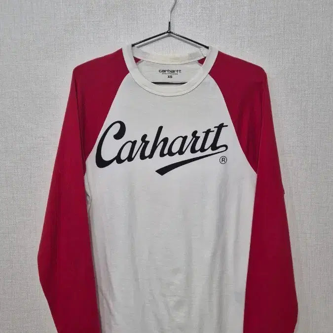 [BUNJANG] Carhartt Raglan Long Sleeve Red/White / 칼하트 롱슬리브 래글런 레드/화이트